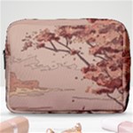 Pastel Nature , Art, Blue, Cute, Make Up Pouch (Large)