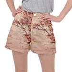 Pastel Nature , Art, Blue, Cute, Women s Ripstop Shorts