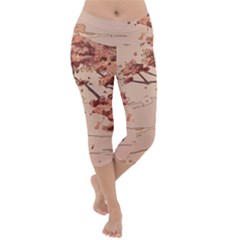 Lightweight Velour Capri Yoga Leggings 