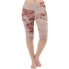 Lightweight Velour Cropped Yoga Leggings 