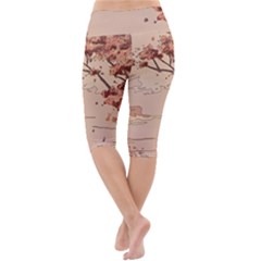 Lightweight Velour Cropped Yoga Leggings 