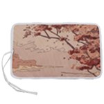 Pastel Nature , Art, Blue, Cute, Pen Storage Case (L)