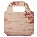 Pastel Nature , Art, Blue, Cute, Premium Foldable Grocery Recycle Bag