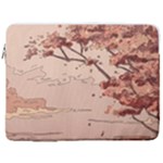 Pastel Nature , Art, Blue, Cute, 17  Vertical Laptop Sleeve Case With Pocket