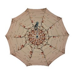 Pastel Nature , Art, Blue, Cute, Automatic Folding Umbrella with Case (Large) from ArtsNow.com