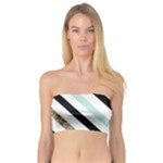 Pattern, Black, Blue, Gold, Lines, Stripes Bandeau Top