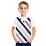 Pattern, Black, Blue, Gold, Lines, Stripes Kids  Basketball Tank Top