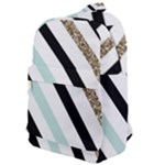 Pattern, Black, Blue, Gold, Lines, Stripes Classic Backpack