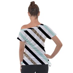 Off Shoulder Tie-Up T-Shirt 