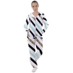 Pattern, Black, Blue, Gold, Lines, Stripes Women s Tracksuit