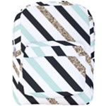 Pattern, Black, Blue, Gold, Lines, Stripes Full Print Backpack