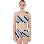 Pattern, Black, Blue, Gold, Lines, Stripes Work It Out Gym Set