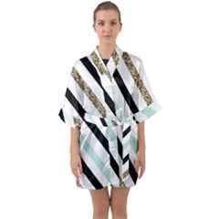 Half Sleeve Satin Kimono  