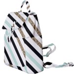 Pattern, Black, Blue, Gold, Lines, Stripes Buckle Everyday Backpack