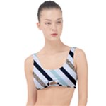 Pattern, Black, Blue, Gold, Lines, Stripes The Little Details Bikini Top