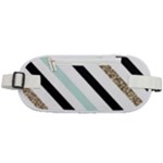 Pattern, Black, Blue, Gold, Lines, Stripes Rounded Waist Pouch