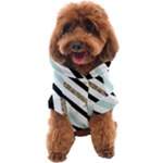 Pattern, Black, Blue, Gold, Lines, Stripes Dog Coat