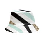 Pattern, Black, Blue, Gold, Lines, Stripes Bucket Hat