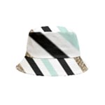 Pattern, Black, Blue, Gold, Lines, Stripes Bucket Hat (Kids)