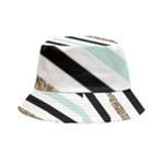 Pattern, Black, Blue, Gold, Lines, Stripes Inside Out Bucket Hat