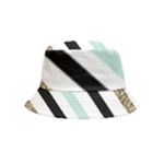 Pattern, Black, Blue, Gold, Lines, Stripes Inside Out Bucket Hat (Kids)