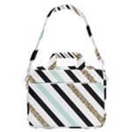 Pattern, Black, Blue, Gold, Lines, Stripes MacBook Pro 15  Shoulder Laptop Bag