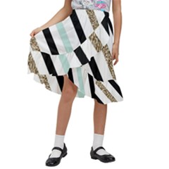 Kids  Ruffle Flared Wrap Midi Skirt 