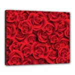 Red Roses , Red Buds, Red Roses Canvas 20  x 16  (Stretched)