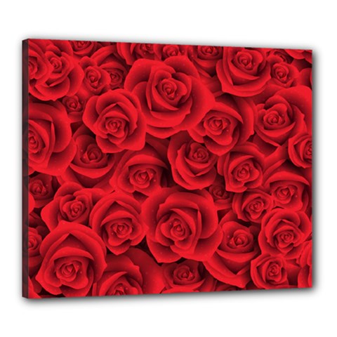 Red Roses , Red Buds, Red Roses Canvas 24  x 20  (Stretched) from ArtsNow.com