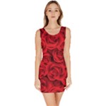 Red Roses , Red Buds, Red Roses Bodycon Dress