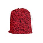 Red Roses , Red Buds, Red Roses Drawstring Pouch (Large)