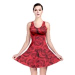 Red Roses , Red Buds, Red Roses Reversible Skater Dress