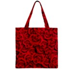 Red Roses , Red Buds, Red Roses Zipper Grocery Tote Bag