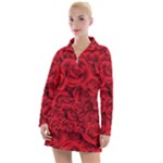 Red Roses , Red Buds, Red Roses Women s Long Sleeve Casual Dress