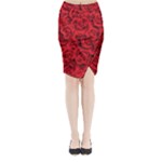 Red Roses , Red Buds, Red Roses Midi Wrap Pencil Skirt