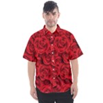 Red Roses , Red Buds, Red Roses Men s Short Sleeve Shirt