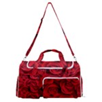 Red Roses , Red Buds, Red Roses Sports Gym Duffle Bag with Shoe Compartment