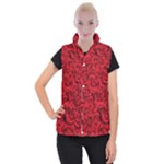 Red Roses , Red Buds, Red Roses Women s Button Up Vest