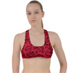 Red Roses , Red Buds, Red Roses Criss Cross Racerback Sports Bra