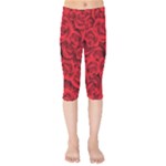 Red Roses , Red Buds, Red Roses Kids  Capri Leggings 