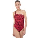 Red Roses , Red Buds, Red Roses Classic One Shoulder Swimsuit