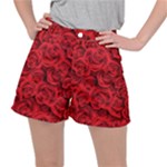 Red Roses , Red Buds, Red Roses Women s Ripstop Shorts