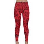 Red Roses , Red Buds, Red Roses Lightweight Velour Classic Yoga Leggings