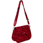 Red Roses , Red Buds, Red Roses Saddle Handbag