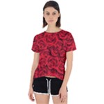 Red Roses , Red Buds, Red Roses Open Back Sport T-Shirt