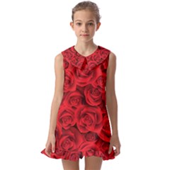 Kids  Pilgrim Collar Ruffle Hem Dress 