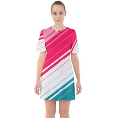 Sixties Short Sleeve Mini Dress 