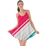 Red White Teal Stripes Love the Sun Cover Up