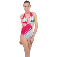 Halter Front Plunge Swimsuit 