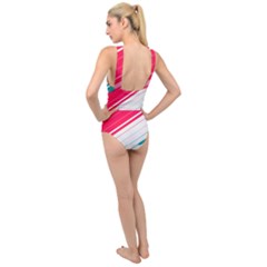 Cross Front Low Back Swimsuit 